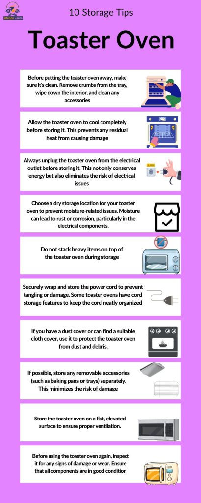 Storage Tips of your toaster oven