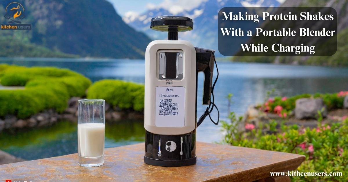 Making Protein Shakes With a Portable Blender While Charging